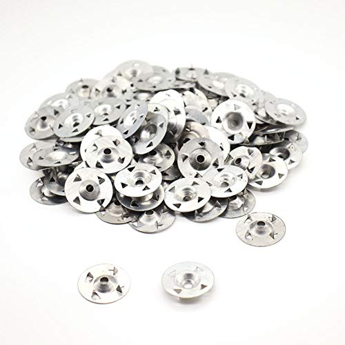 Kaiissa Lot de 100 rondelles à 4 griffes pour plaque de plâtre extrudée, isolation thermique