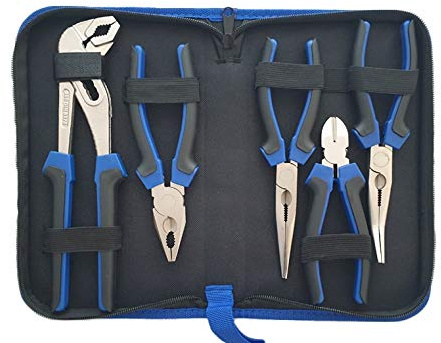 Set di pinze per pompa dell'acqua, 5 pezzi, pinza per telefono combinata, taglierina laterale