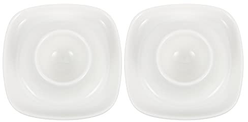 Cabilock Assiettes à Œufs Pratiques Céramique Porte-œufs Créatifs Coquetiers pour Maison Lot