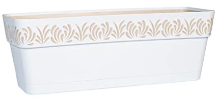 Stefanplast Balcón Gaia con Reserva de Polipropileno Color Blanco 50 cm, 50 cm