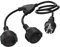 KEAGAR Schutzkontakt Verlängerungskabel Außen, AC Schuko Kunststoffkabel Mit 2-Fach Steckdosen, Doppelstecker für Steckdose IP44 für Zuhause, Büro, Außenbereich, 3 x 1,0mm², bis 250V/16A, Schwarz, 2M