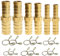 GZhaizhuan 6 Stk Messing Reduzierstück Widerhaken Schlauchanschluss Adapter 8-6mm/10-8mm/12-10mm für Wassergas Öl Boot Luftrohr, mit 6 Schlauchschellen