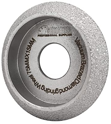 SHDIATOOL 75 mm diamantato profilo mola ruota altezza 15 mm convesso bordo curvo disco abrasivo scanalatura per pietra marmo granito roccia