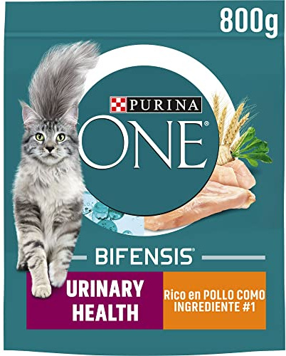 PURINA ONE Bifensis Comida Pienso para gato Adulto Cuidado Tracto Urinario, 8 bolsas de 800g