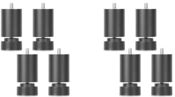 NeaxgeandX 2 set med 4 x M10 gängade sängramben professionella för garderober kök matbord svart 12 cm