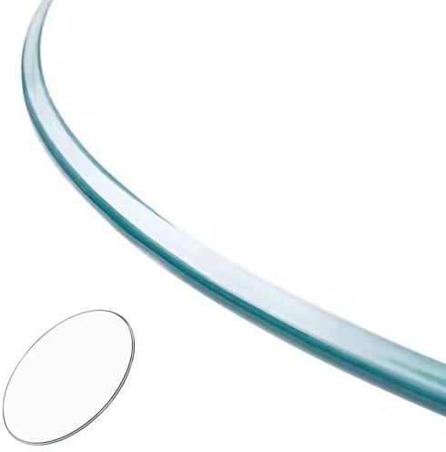 BVDHASDBT Runde Tischplatte aus gehärtetem Glas, Dicke 8 mm, Ø 43 cm, 48 cm, 55 cm, 60 cm, 70 cm, runde Glastischplatte, gehärtetes Glas (43 cm)