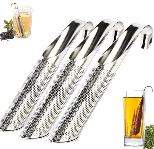 3PCS Stainless Steel Tea Diffuser & Strainers, Long-handle Filters for Loose Leaf Tea, Coffee, Spices