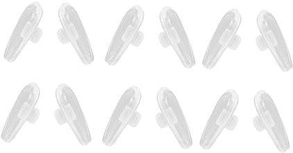 minkissy 12paare Rutschfeste Silikon Nasenpads Für Brillen Ovaler Slot Weich Und Flexibel Für Und Anpassung Allergiefrei Für Brillenmodelle Weiß