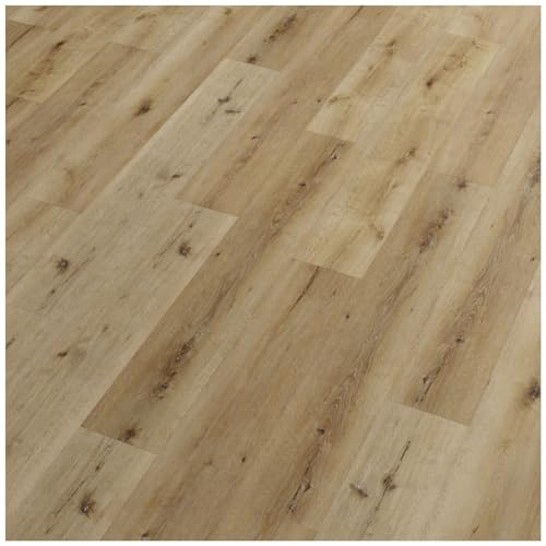 Vinylboden Klicksystem mit Trittschalldämmung Holzoptik - Rigid SPC Hartvinyl - Schwimmende Verlegung - 150 x 22,8 x 0,6 cm - 1,71 m² - 5 Dielen