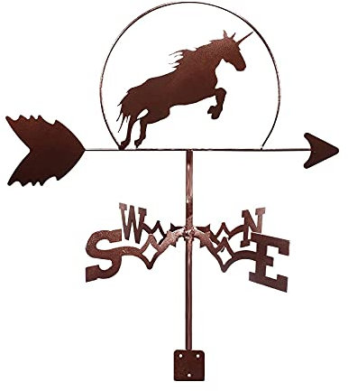 Generic Wetterfahne, Wetterfahne Steed Pferd Form Wetterfahne Edelstahl Wetterhahn Windrichtung Mit Montagehalterung Für Outdoor Tier Bracket Decor