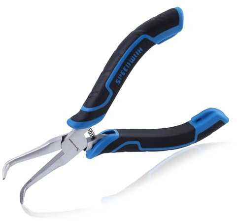 SPEEDWOX Long-Nose Pliers with Serrated Jaw for Jewelry Making, Computer Maintenance, Electronics Repair, Wire Bending, Ideal for Tight Spaces