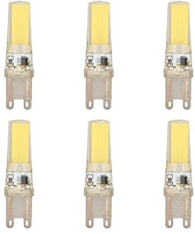 Bulbi a LED G9 Lampadina a LED Dimmerabile, Sostituzione 6pcs 9W 500lm Bulbs di Pannello, per Lampade a Parete Lampade da Tavolo (luce bianca)