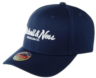 Mitchell & Ness Logo Classic Red Snapback Cap Branded PINSCRIPT Dunkelblau, Size:OneSize