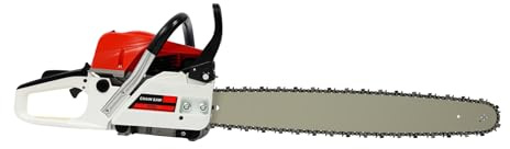52cc Petrol Chainsaw 7500rpm Gas-Powered Chain Saw with 550ml Fuel Tank Air-Cooled Wood Cutting Chain Saw with Tool Bag 2-Stroke Gasoline Chainsaw for Forest Harvesting, Cutting Wood, Pruning Branches