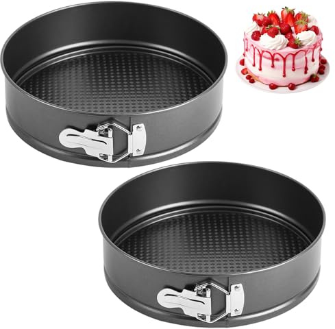 EUBSWA Springform 16 cm Rund,2 Stück Kleine Kuchenform Mit Antihaftbeschichtung für Backform,Backformen,Tortenform,Kuchenformen,quicheform, tarteform,springformen