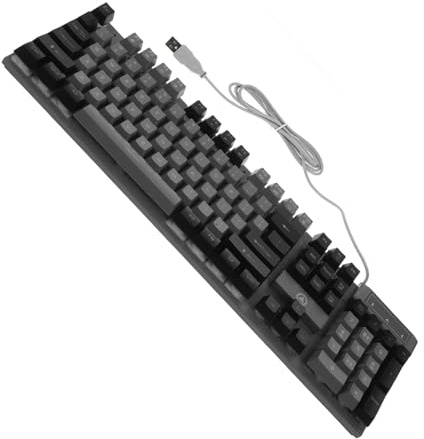 Gatuida Teclado para Teclas RGB de Completo Teclado USB Accesorios para Gaming Casa o Estudio Color Negro