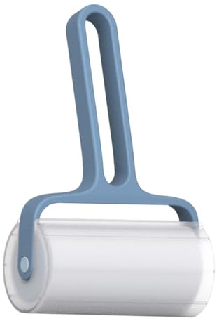 SHINEOFI Pet Hair Sticky Roller Lint Remover with Replaceable Paper Roll for Clothes and Furniture, Blue Sticky Hair Removal Tool for Home Use and Pet Grooming