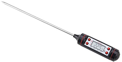 RiToEasysports Thermomètre de cuisine, sonde en acier inoxydable, outil de mesure facile à lire pour aliments, griller, bain de lait, température pour utilisation en cuisine