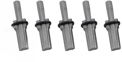 Gettimore Juego de 5 cuñas para dividir piedras, para hormigón, mármol, granito, roca, cuñas de acero de resorte, 16 x 105 mm, 20 x 190 mm, herramientas de mampostería resistentes