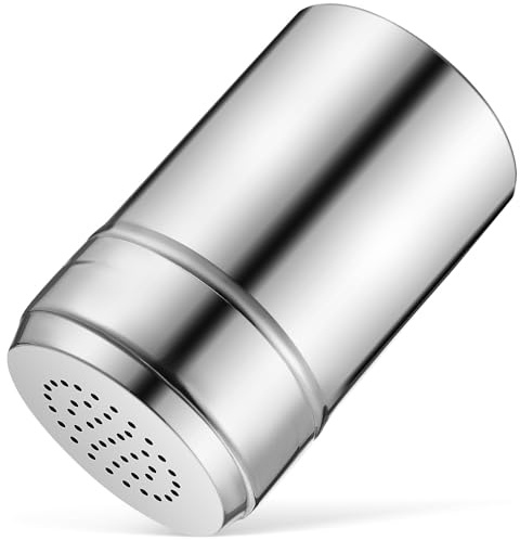 Veemoon Bottiglia per Spezie in Acciaio Inox 1 Pezzo Grande Coperchio per Distribuzione Uniforme di Pepe e Sale, Shaker per Condimenti da Cucina, Utensile per Ristoranti e Mense