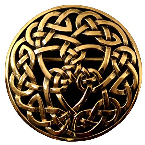 Keltische Bronzefibel Unendlichkeit Mystische Brosche Wikinger Gewandschmuck Fibel LARP