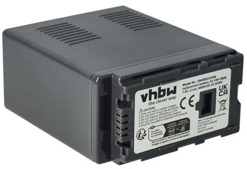 vhbw batteria compatibile con Panasonic AG-HCM150, AG-HCM41, AG-HCM41EU videocamera camcorder (4400mAh, 7,4V, Li-Ion) con infochip