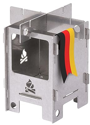 EDCBox Outdoor-Kocher | Mini Hobo-Kocher | Trockenbrennstoff | Spiritus | Steckbar | Edelstahl |100% Made in Germany