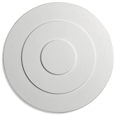 DECOSA Rosette Annabelle, weiß, 8 Stück à Ø 32 cm - Stuckrosette aus Styropor - individualisierbare Deckenrosette
