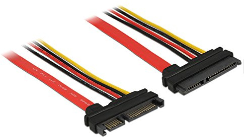 Delock 83804 câble SATA 1 m SATA 22-pin Noir, Rouge, Jaune