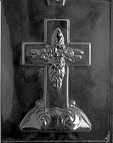 Grandmama's Goodies R025 Large Cross with Base Chocolate Candy Soap Mold with Exclusive Molding Instructions
