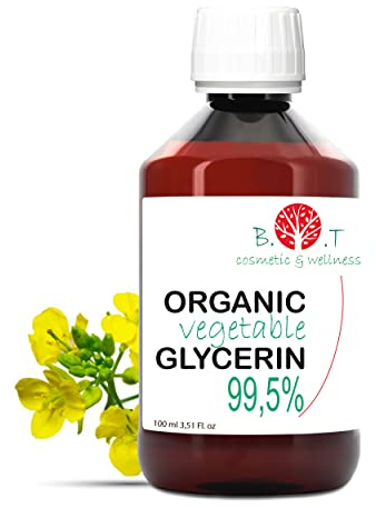 Glycérine Liquide Végétale Pure et Bio - Glycerine Vegetale pour Savon, Hydratant Visage et Corps, Base Cosmetique Maison 100% Naturelle - 100 g