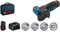 Bosch Professional 06019F200C Smerigliatrice Angolare GWS 12 V 76 (Sistema da 12 Volt, 2 batterie da 2.0 Ah, 5 Pezzi Set di Dischi da Taglio e Molatura, in Borsa), Blu, Size