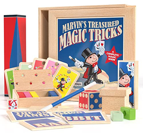 Marvin's Magic Treasured Tricks - Wooden Magic Set for Kids Age 8+