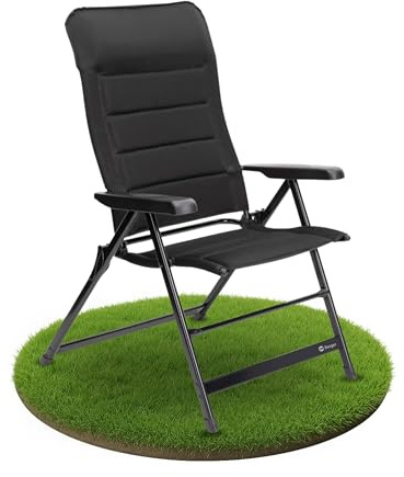 Berger Tesino XL | Silla de Camping Plegable, 7 Posiciones Ajustable y Acolchada, Silla Plegable para Exteriores Cómoda y Ligera, Silla Reclinable para Camping, Playa, Pesca y Jardín