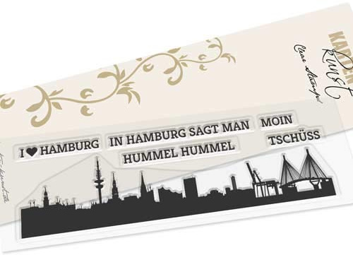 Karten-Kunst Clear Stamps KK-0145 Stempel Skyline Hamburg Silikonstempel