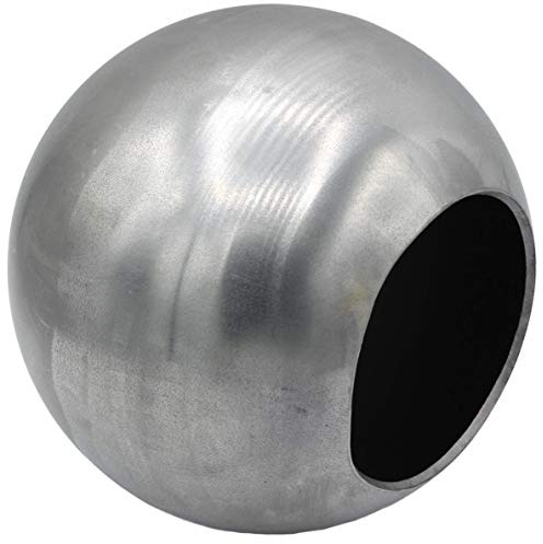 UHRIG Bola hueca de hierro de 150 mm de diámetro, con agujero de 83 mm de diámetro, bola de acero desnuda, por ejemplo, para vallas, barandillas, puerta de jardín, UVM.