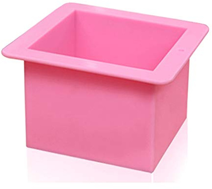 SUCHUANGUANG 12 cm / 5Cubo súper Grande Cuadrado Molde de Silicona Resina de fundición Herramientas para Hacer Joyas Bandeja para Hornear Rojo