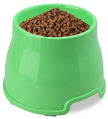 Gamelle surélevée pour chien à longues oreilles - Pour nourriture et eau - Antidérapante - Pour chiens de petite, moyenne et grande taille (L, vert)