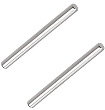 PATIKIL 2mmx22mm Tassello Perno, 100pz 304 Acciaio Inox Cilindrica Perno，Spina Centraggio Perno di Supporto in Metallo, Argento Tono