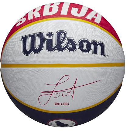 Wilson Pallone da Basket, NBA Player Icon, Nikola Jokic, Denver Nuggets, Utilizzo Outdoor e Indoor