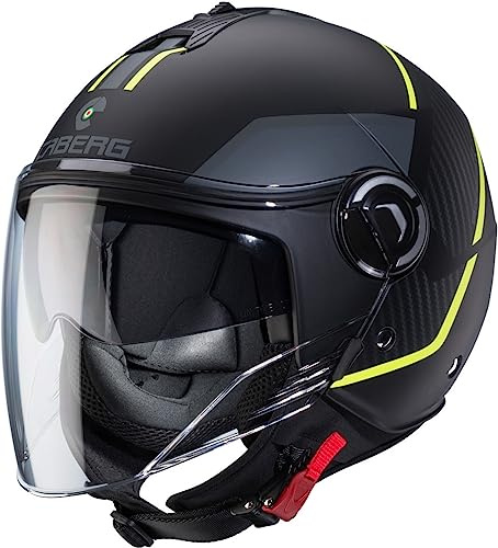 Caberg Riviera V4 X Geo Jethelm, schwarz matt/gelb, 2XL (63/64)