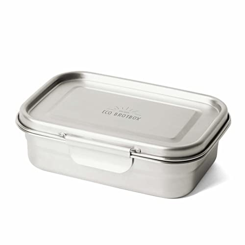 ECO Brotbox Yumi L- Brotdose 1100ml - Lunchbox aus Edelstahl Rechteckig - BPA-frei und Luftdicht - spülmaschinenfeste Vesperbox