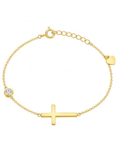 Wunderschöne Kreuz Kette gold Set als christliche Geschenke für Frauen | Elegante Damen Schmuck Set mit Kreuz als christliche Geschenkidee | Ideals auch als Christlicher Schmuck Frauen Geschenk