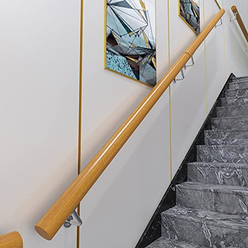 Pasamanos de madera de 30cm-450cm, juego completo de barandilla de madera antideslizante con soporte de metal para seguridad en interiores y exteriores, varillas de soporte de escalera ( Size : 30cm )