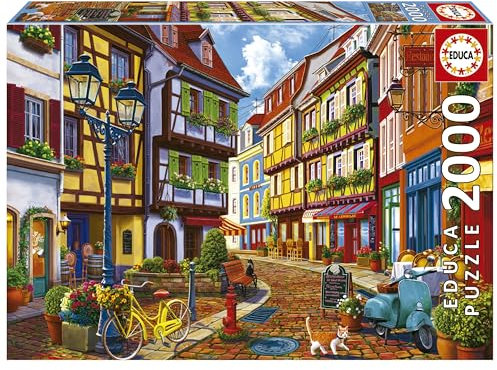 Educa - Puzzle von 2000 Teilen für Erwachsene | Strahlende Strasse. Messen: 96 x 68 cm. Beinhaltet die puzzlekleber FixPuzzle. Seit 14 Jahren (19945)