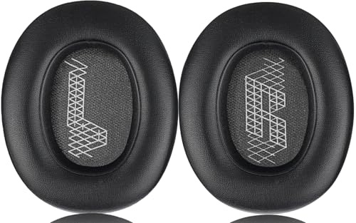 Ersatz-Ohrpolster für JBL E65 (E65BT E65BTNC) / Live 650 (650NC 650BTNC) / Live 660 (660NC 660BTNC) / Duet NC Over-Ear-Kopfhörer mit weichem Leder (schwarz)