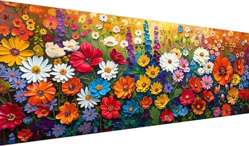 Diamond Painting XXL 200x80 cm, DIY Farbe Diamant Painting Bilder, 5D Blumen Diamond Painting Set, Diamant Kristall Strass Kreuzstich Painting, Diamond Painting Erwachsene für Zimmer Deko Wohnzimmer