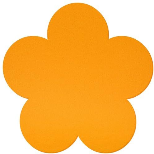Gelber Filz Untersetzer Blume V2 - Deko Basteln 3-60 cm