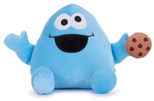 Sesamstraße Elmo & Krümelmonster SQUASHY PODGIES 21 cm Kuscheltier - SUPER Soft (Krümelmonster)