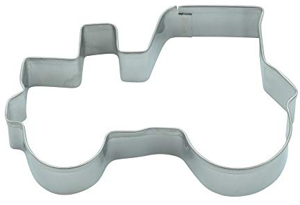 BekkiB - Ausstecher Traktor - ca. 8 x 5,3 cm - Spülmaschinengeeignete Traktor-Ausstechform aus Edelstahl - Zum Backen von Plätzchen - 7696